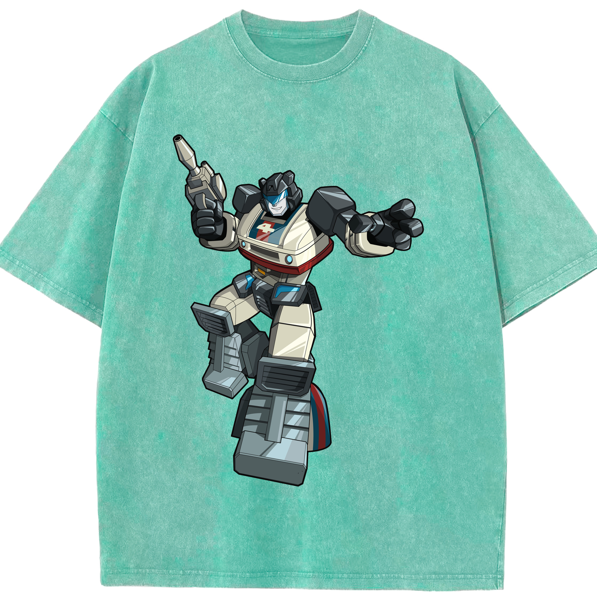 （画像用）  綿100% ヴィンテージ風 半袖Tシャツ（フロントプリント）